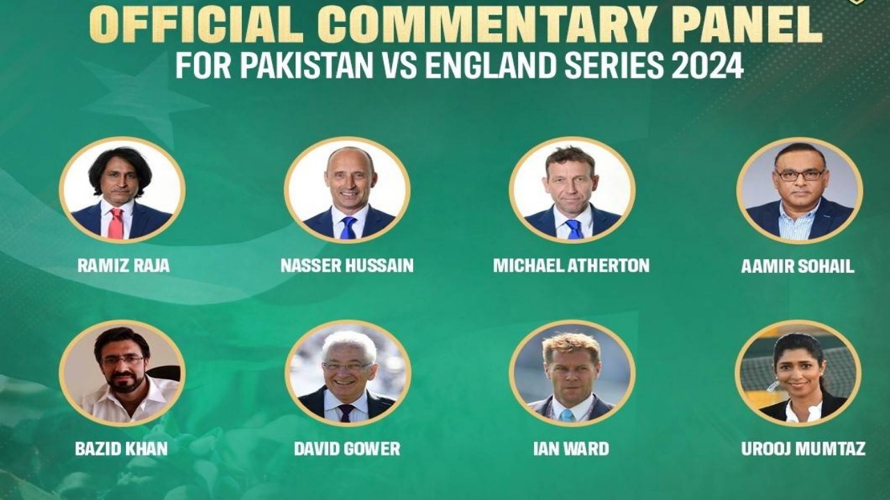 PCB Announces Star-Studded Commentary Panel for Pakistan vs. England Test Series