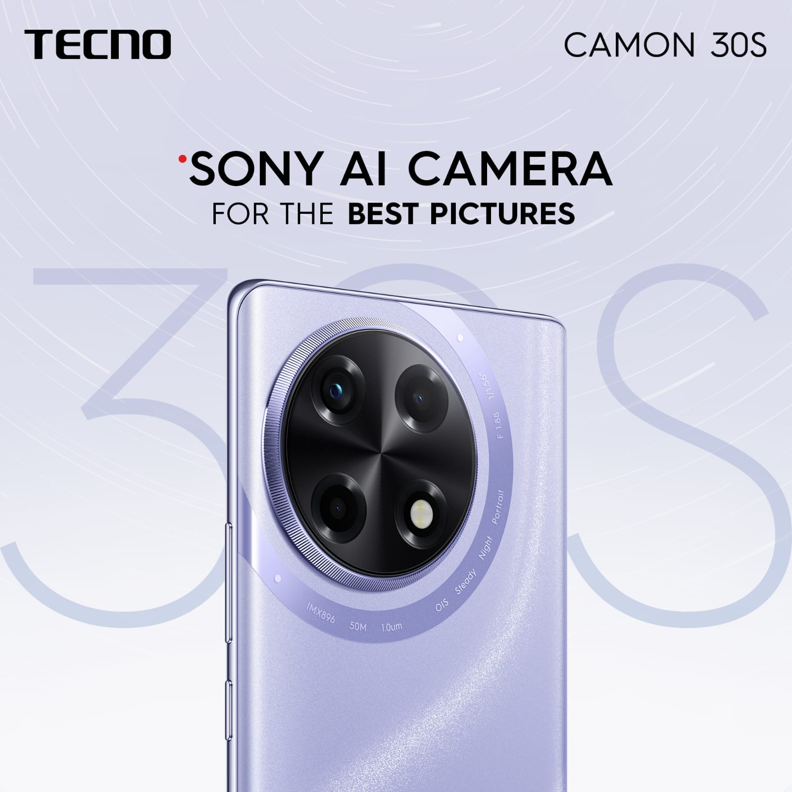 CAMON 30S: Powered by Sony AI Camera for an Exceptional Photography Experience