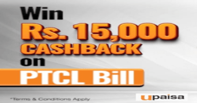 Pay PTCL Bills with UPaisa and Win Rs. 15,000 Cashback!