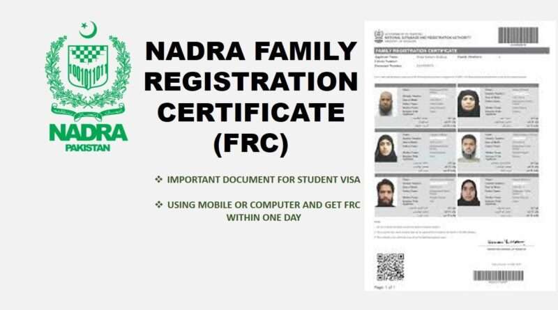 What is a Family Registration Certificate (FRC)?